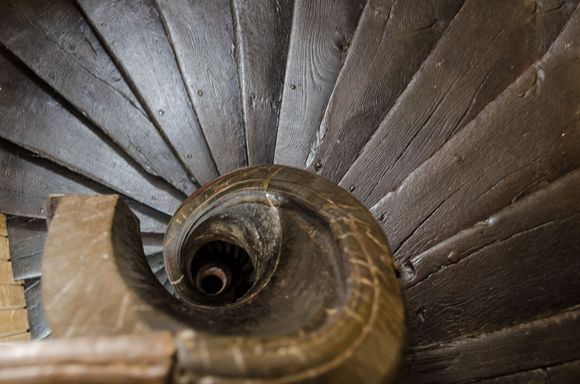 Our gite Jean d'Arc had a rare, centuries-old original wooden staircase. Not something that one sees every day in a rental.