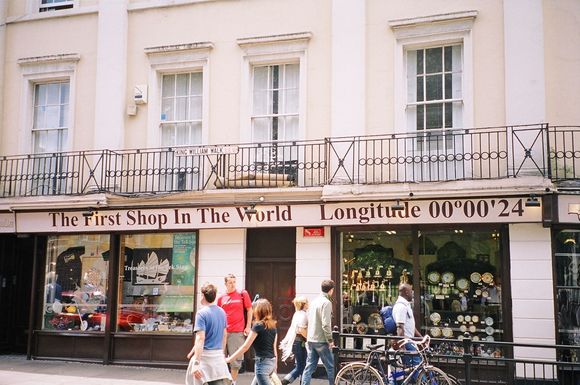 Longitude  zero  in London.

I was  at Latitude zero in Quito Ecuador,  may post some of those later.