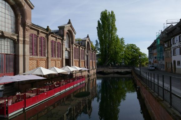 Behind the covered market