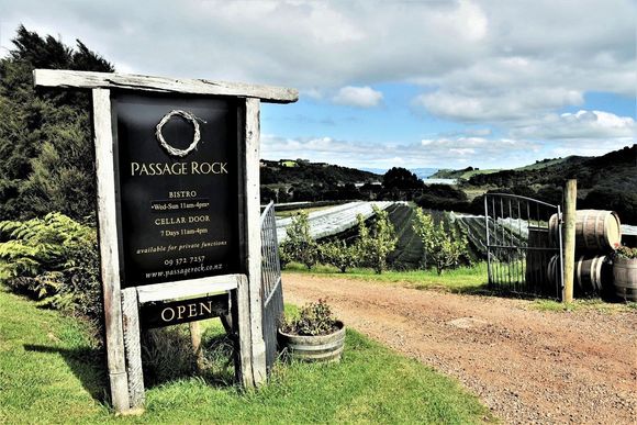 Passage Rock Winery, sea in the far distance. 