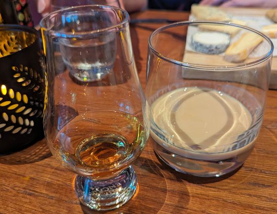 Some Baileys and whisky to round out the meal