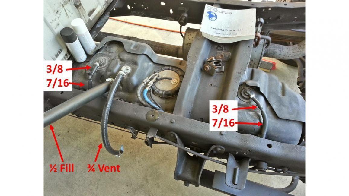 2001 7.3 F350 Fuel tank rollover vent/hose solution? Ford Truck