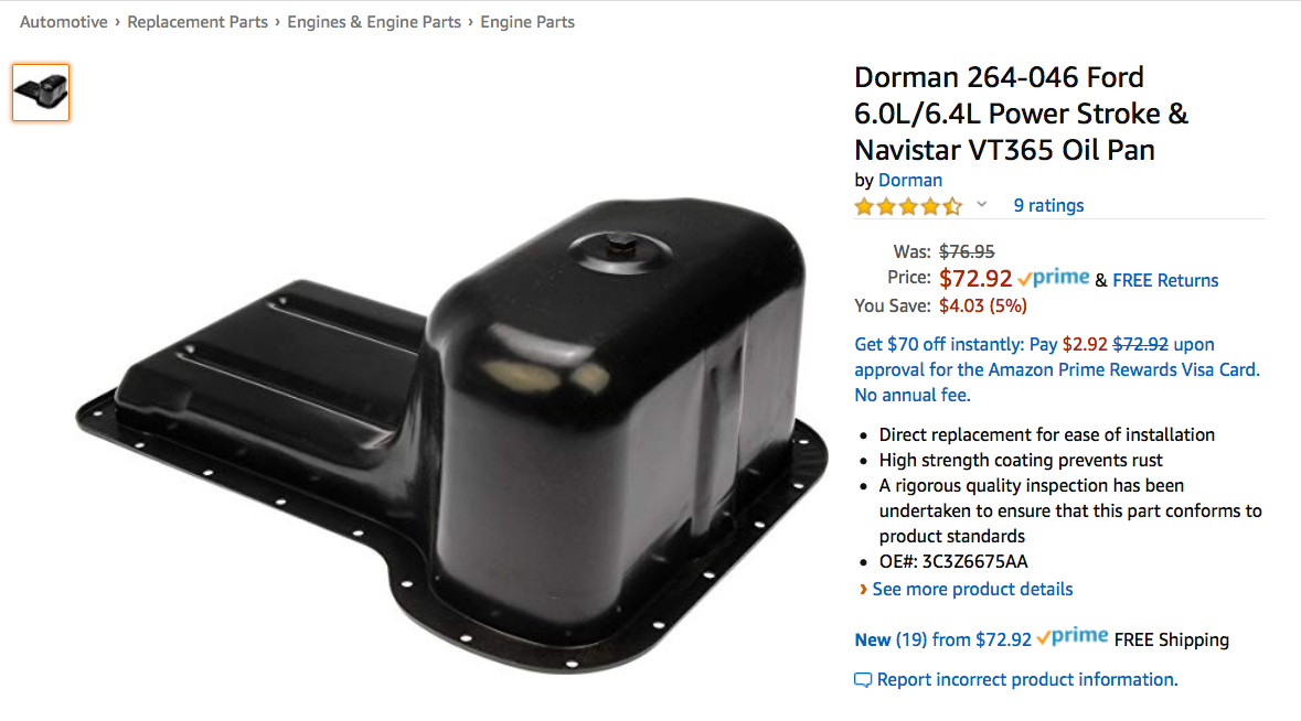 Oil pan rust/paint coming off of inside of oil pan as well Ford Truck