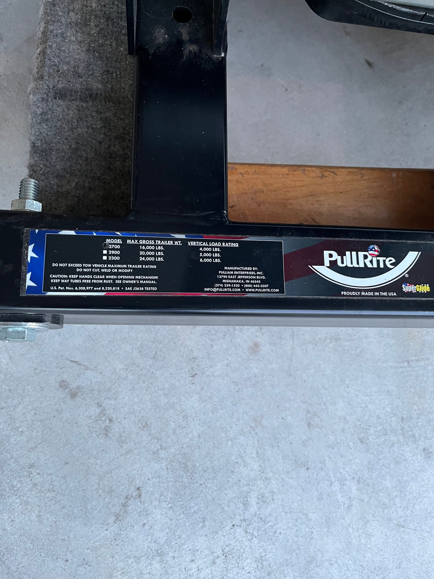 PullRite Superglide 2700 5th wheel hitch - Ford Truck Enthusiasts Forums