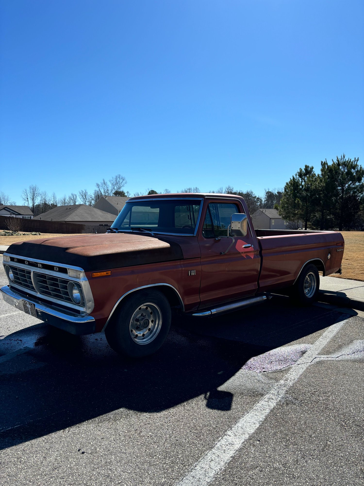 1975 Ford F-100 - 1975 Ford F-100 - Used - VIN F10YNX23160 - 46,000 Miles - 8 cyl - 2WD - Automatic - Truck - Orange - Dawsonville, GA 30534, United States