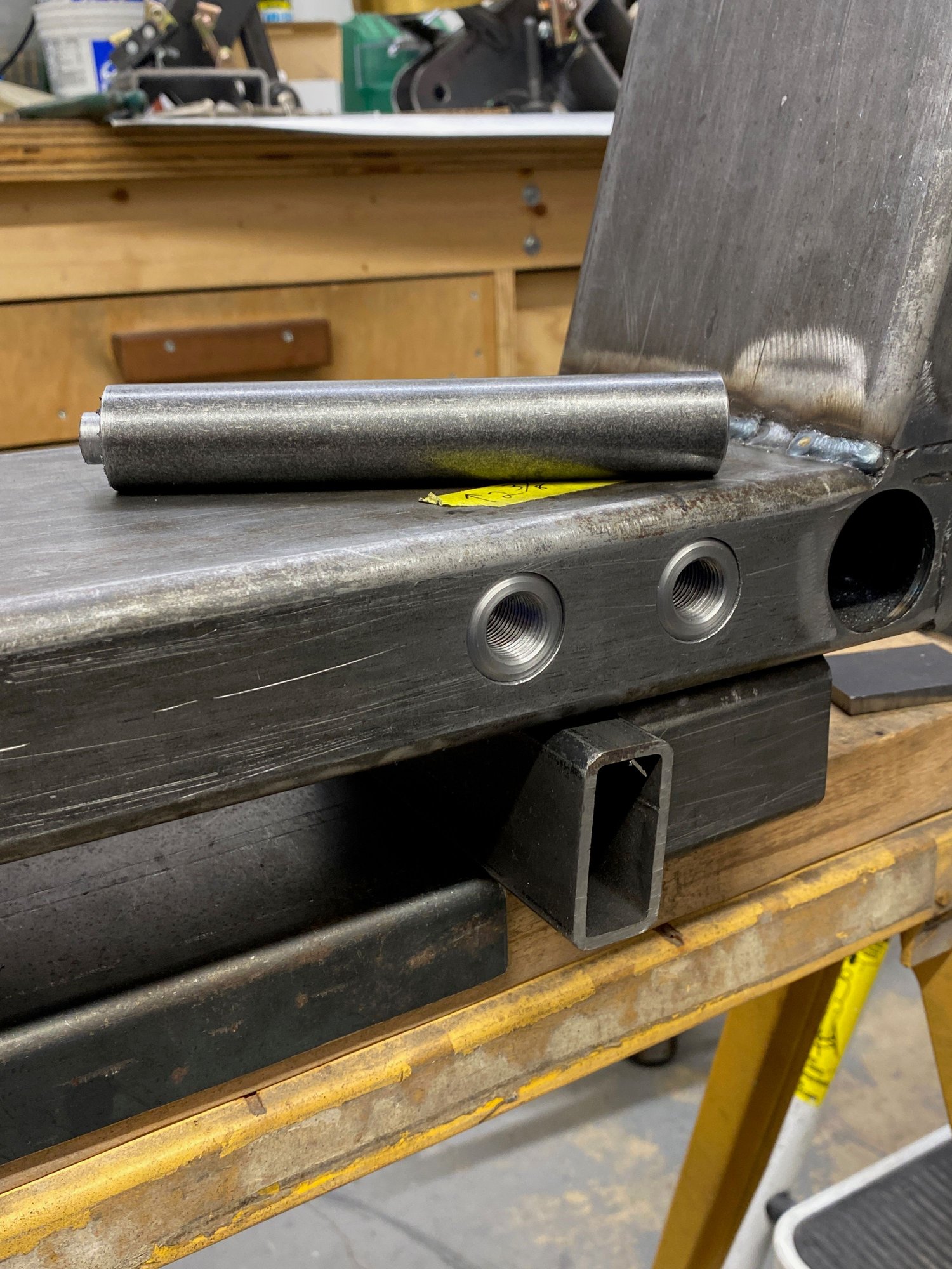 R&P mounting inserts ready to weld in. I did not know what I needed for clearance so I did 2 2
