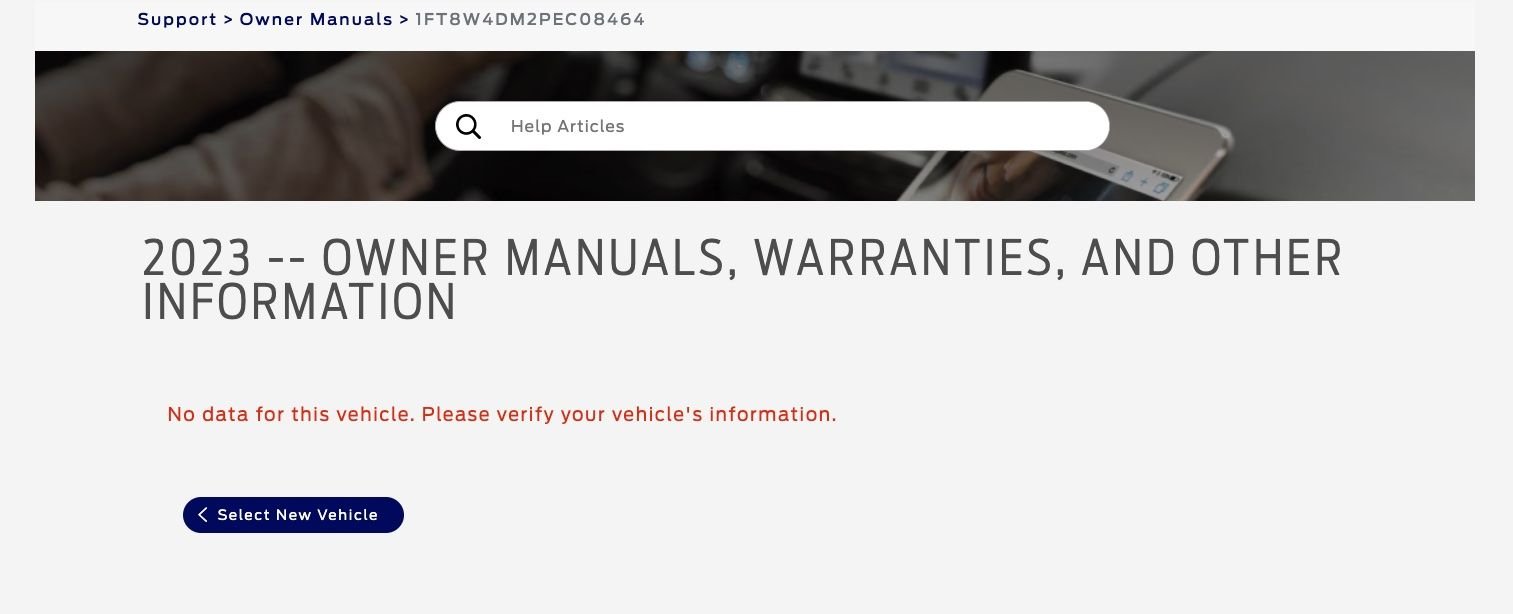 2023 Super Duty Owner Manual link and discussion Ford Truck