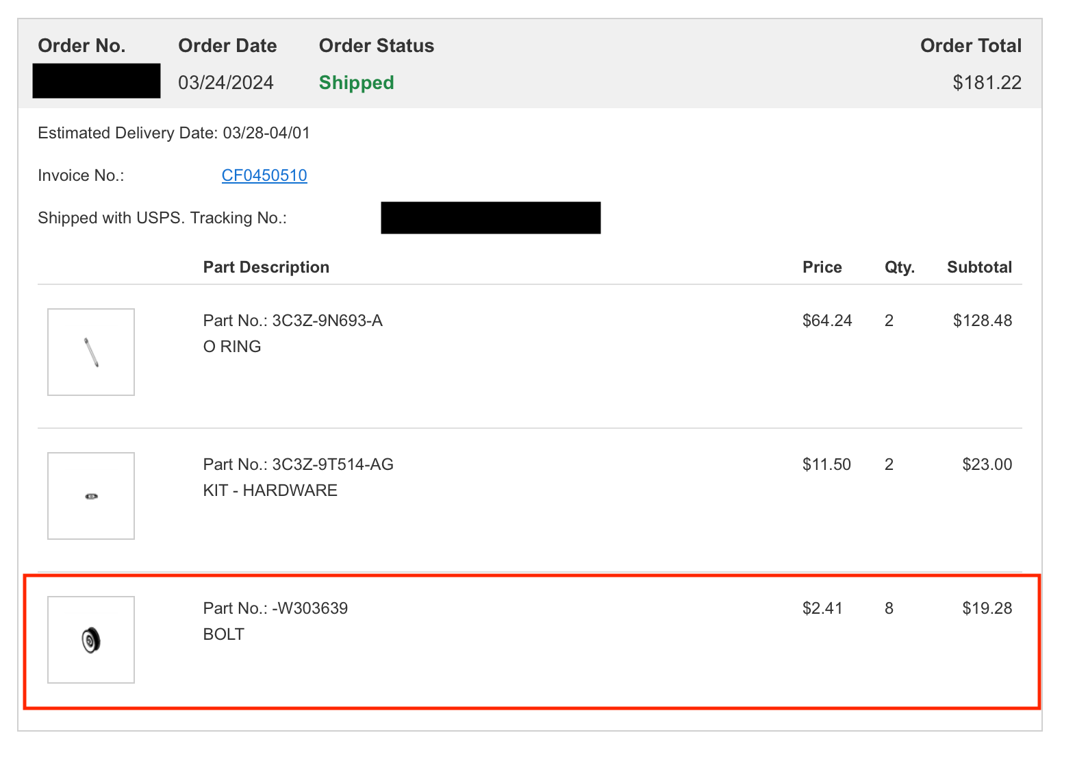 Pathetic / Shameful Parts Price Gouging from Ford and Its Dealers
