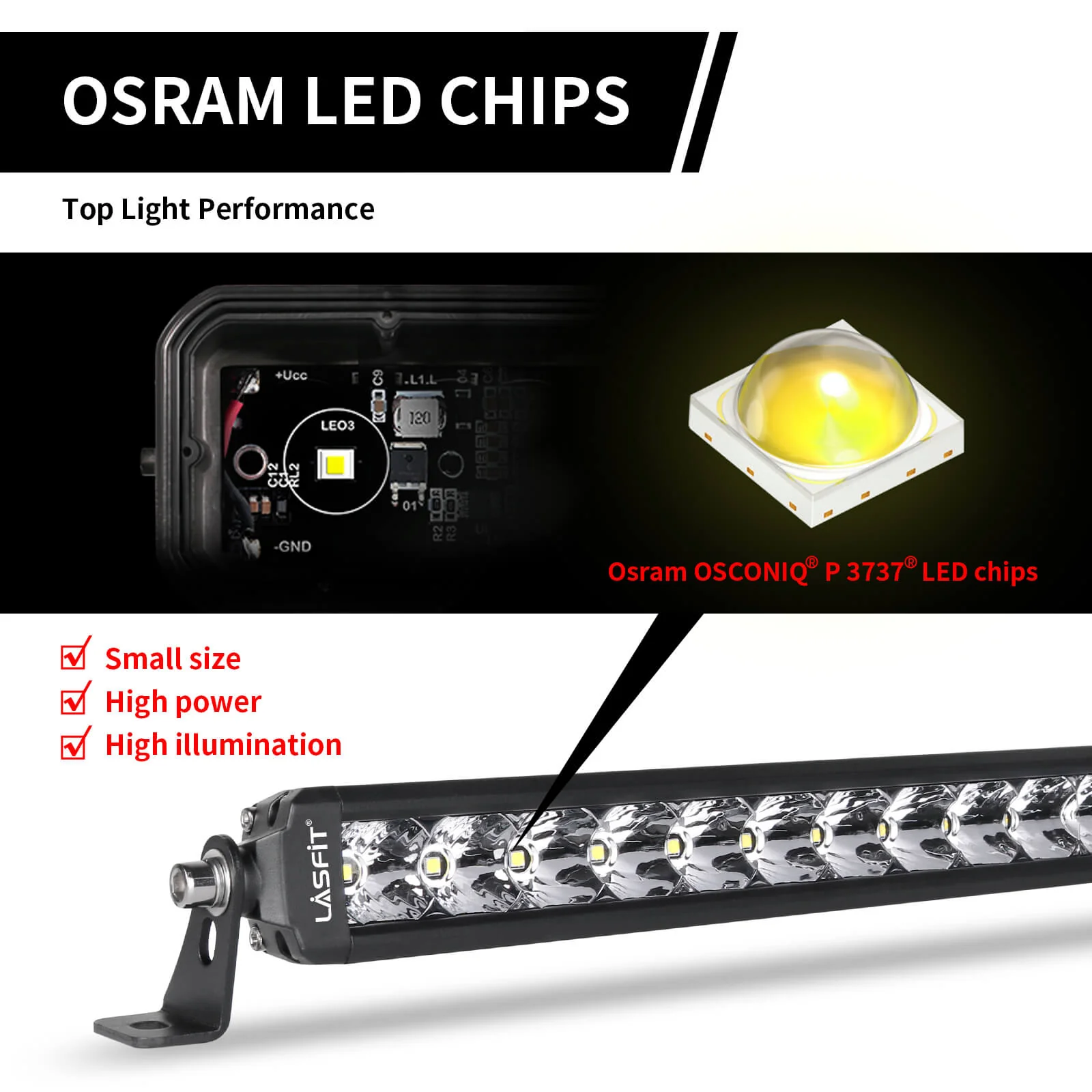 Lasfit LED Light Bars HighQuality Combo Lense Light Bar for Your