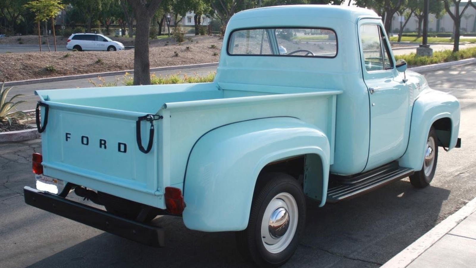 Light Blue 1955 F-100 Makes a Case for Stock - Ford Truck Enthusiasts Forums