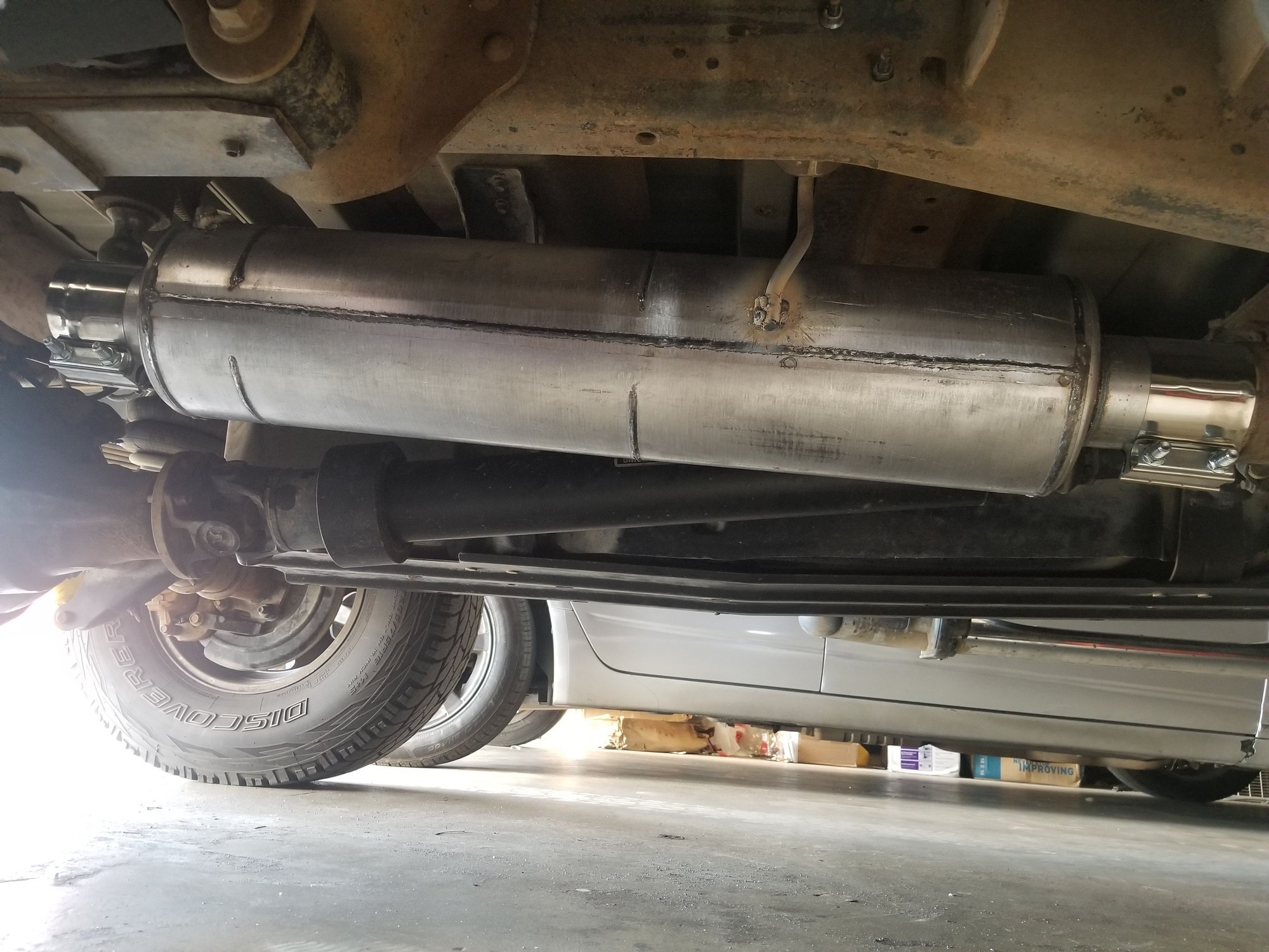Free flow muffler for 3.5 stock exhaust system Ford Truck Enthusiasts