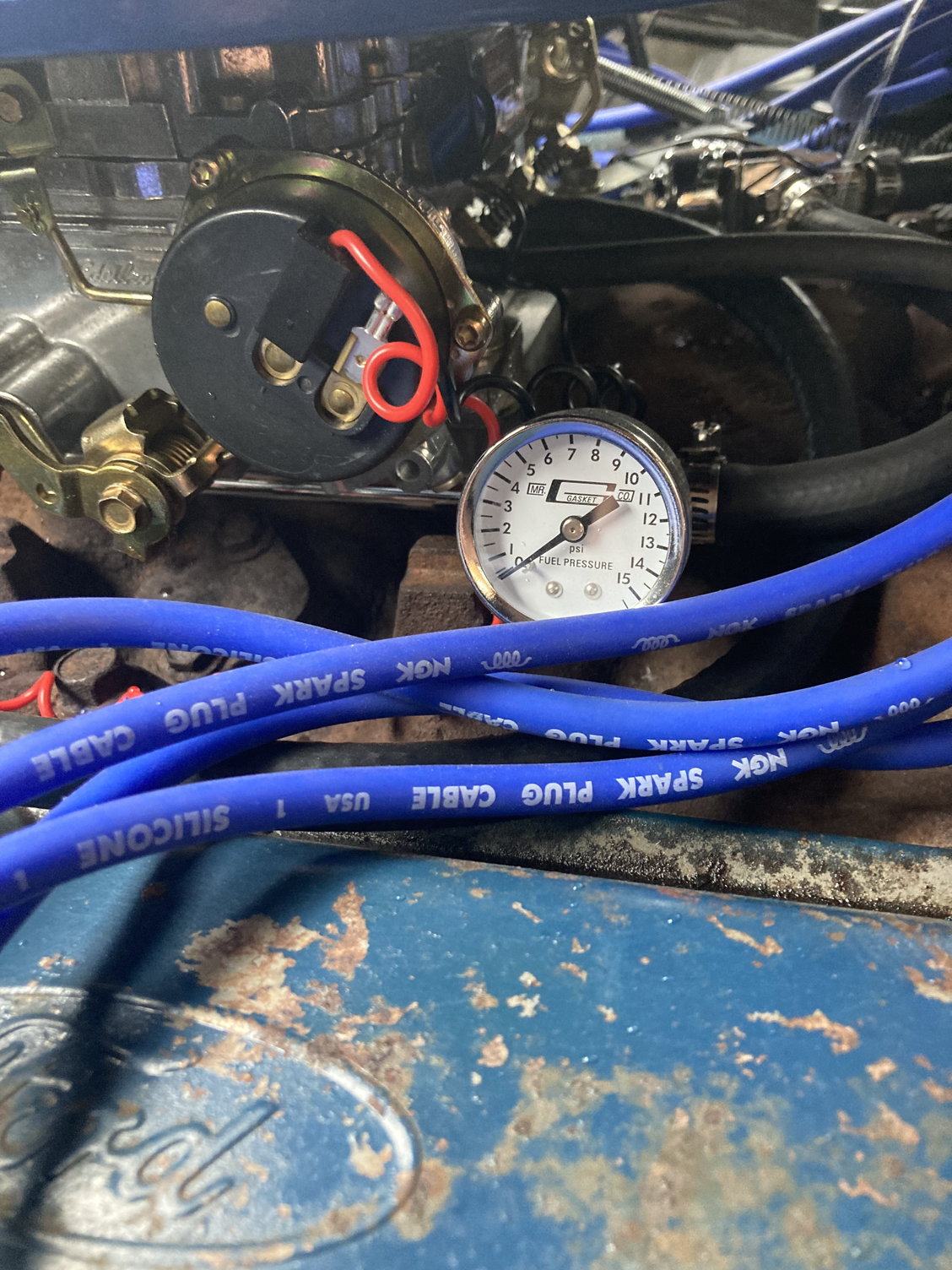 Fuel Pressure Regulator Gauge Kit Low Pressure Carb Only (Dry Gauge)