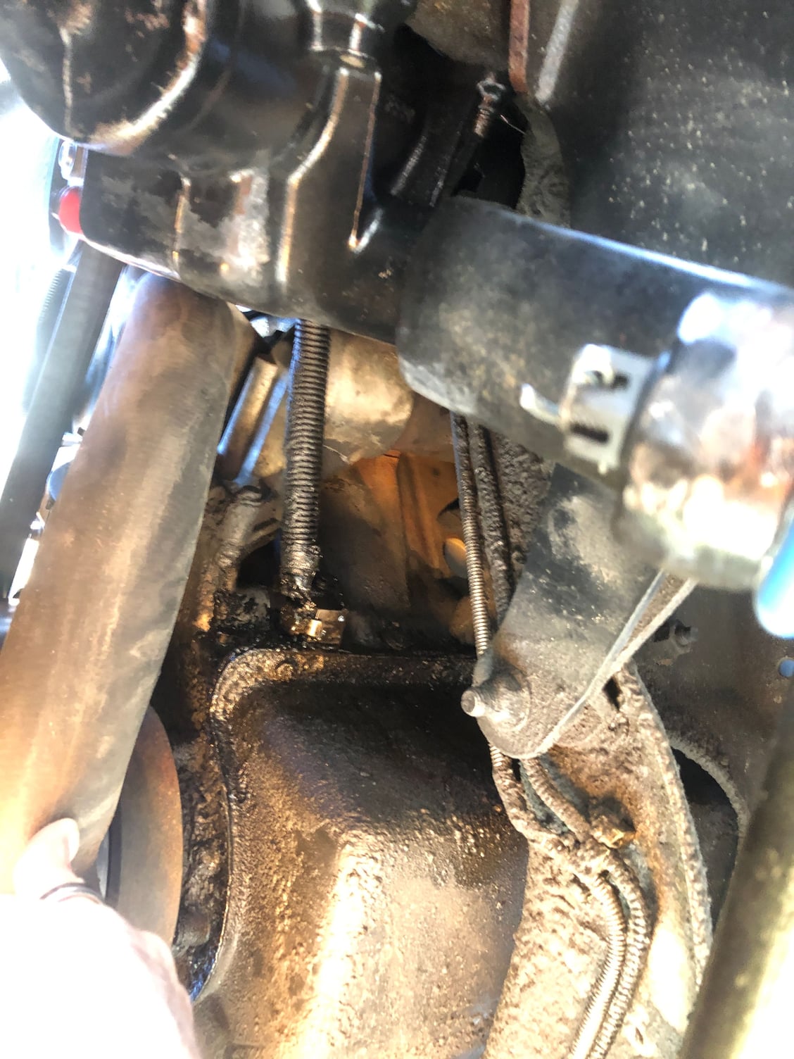 What is it - Oil leak front of engine: Pictures :) - Ford Truck 6.4 Powerstroke Oil Leak Front Of Engine