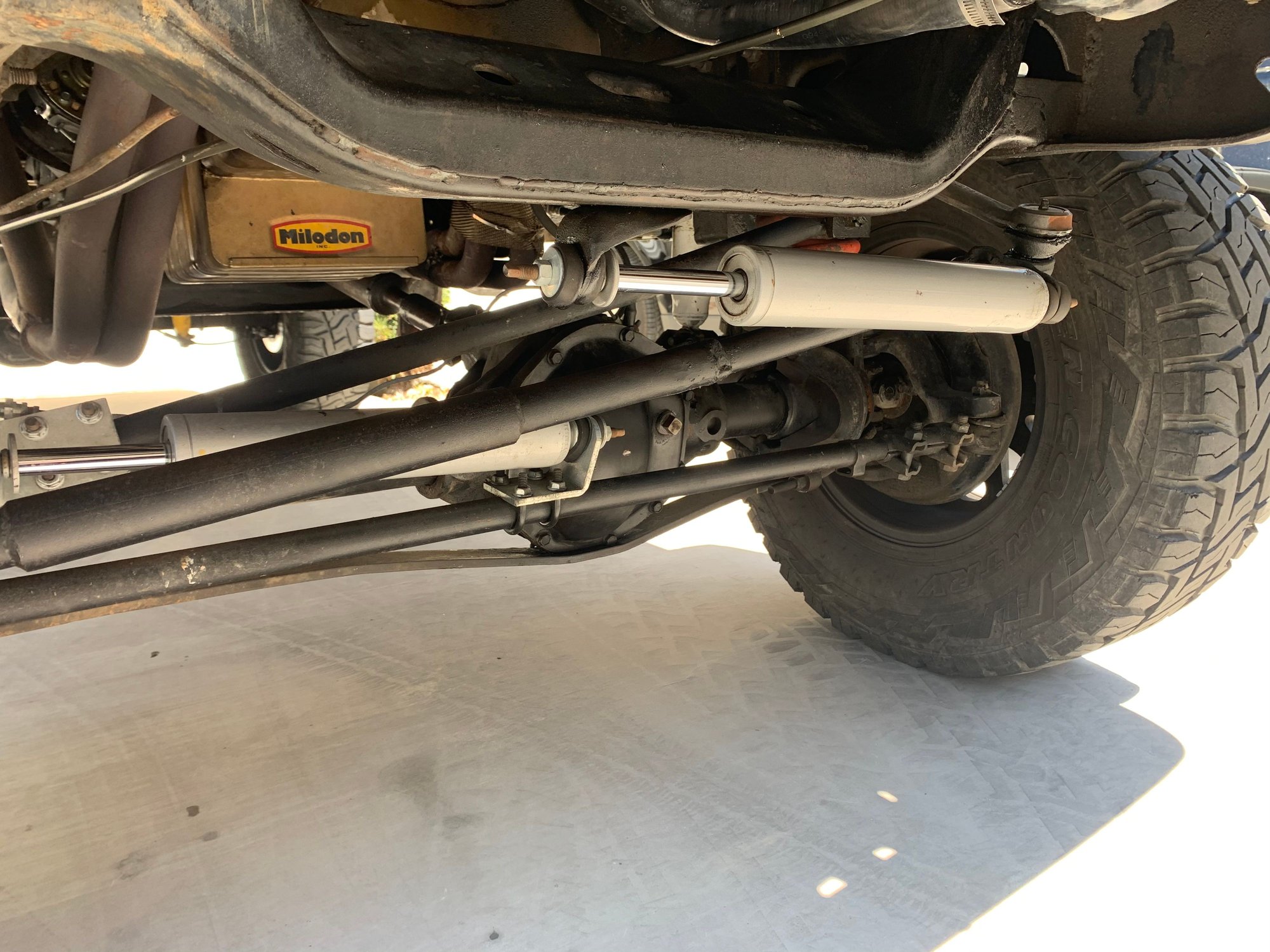 Steering wheel play and off center to the left. Ford Truck