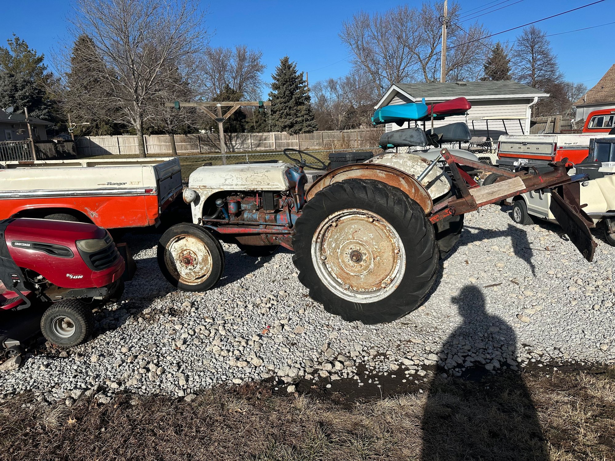 1947 8n after getting it running. Came from the same place as the quad. Paid $150 for it. Rear blade was $12 on an auction. Runs pretty good for sitting 20 years. 