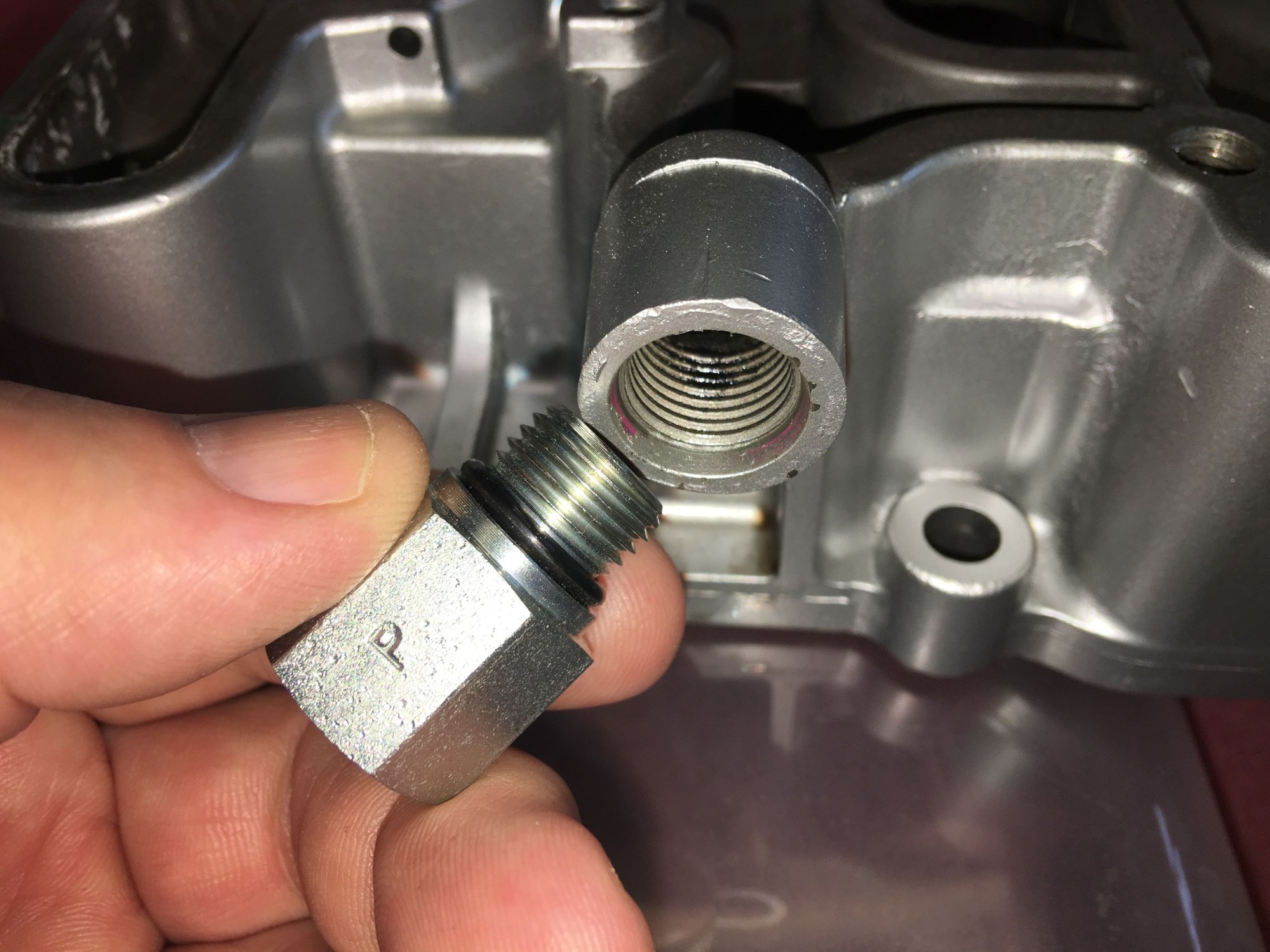 Oil cooler test port Ford Truck Enthusiasts Forums