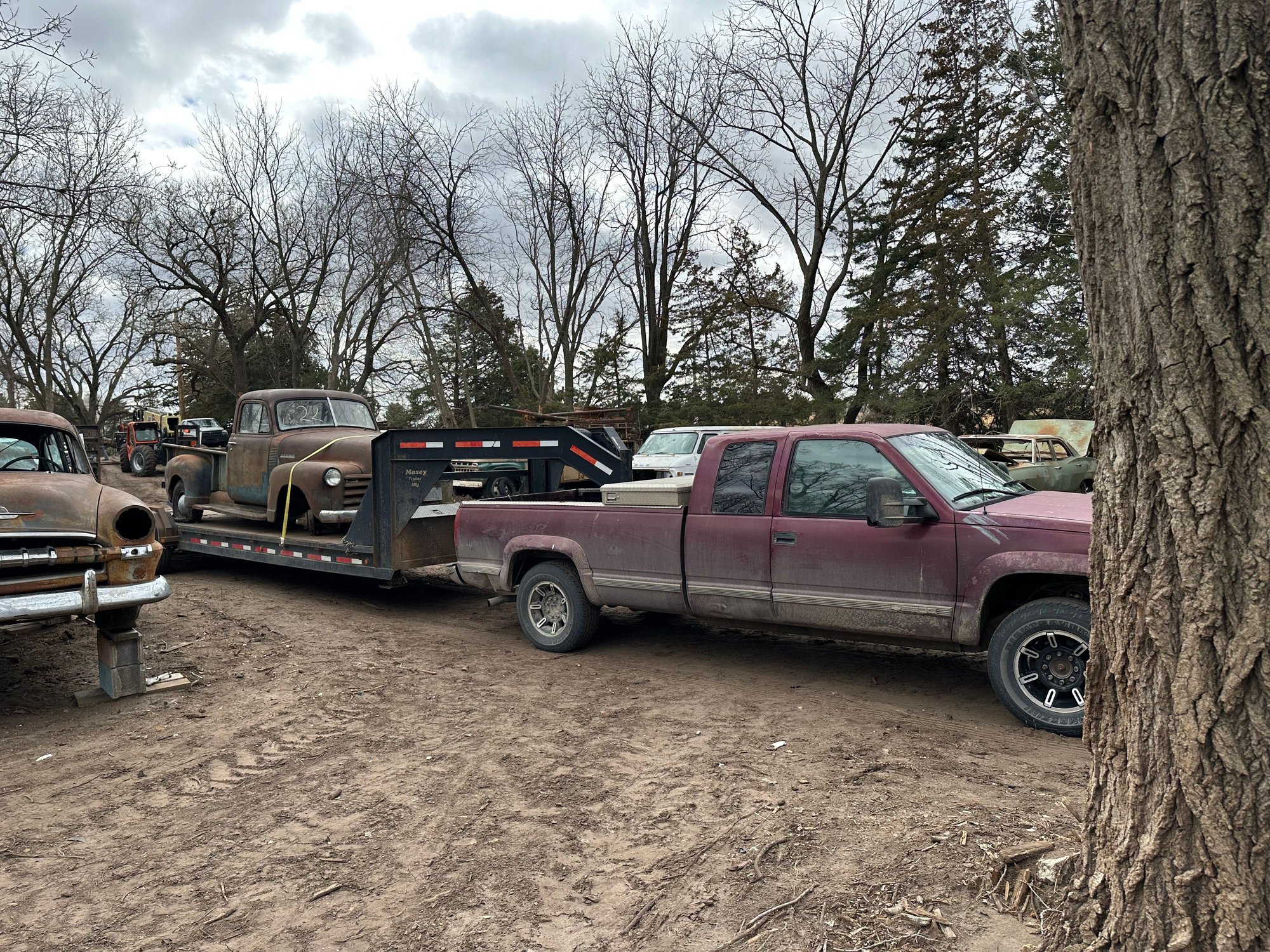 Auction buy #2.  This is a fairly nice truck and sitting for 60 years.  It's ending up on a suburban 6.2 diesel chassis