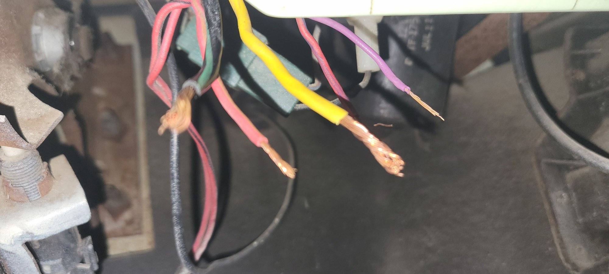 5 wires near ignition switch location