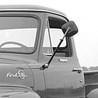 Truck Chrome Door Mirror NEW SCRIPT 1953 1954 1955 1956 Ford Pickup 