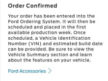 Ordered 11/02/2021
Scheduled for production email 5/12/2022
Build week of June 6th but still no window sticker and still not on dealerships's website.

2022 F350 XLT Crew Cab DRW, 623A, 7.3, 4.30 gears, dual alternators & batteries, snow plow & camper pkg, FX4, UTT cameras, 5th wheel prep, remote start,  