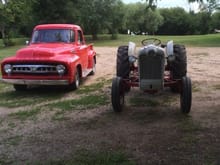 1953 M100 and 1957 Ford 850 tractor