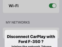 Trying to connect to Home WiFi will disconnect CarPlay 