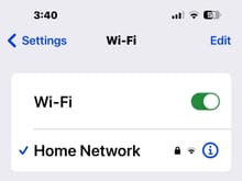 Connected to Home Network-No CarPlay