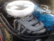 Pic of her inside parts..... 300 cu.in. w/Offy dual-port intake, Heddman headers and 390cfm Holley w/vacuum secondarys. I'm not finished tinkering here yet either....
