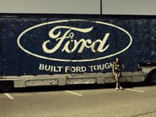 this one's not in my driveway, but hey I had to have my picture with the Ford semi!!