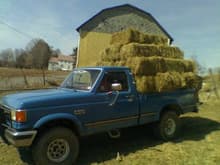 hauling hay