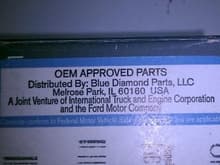 the label clearly states the joint venture between ford &amp; international.
