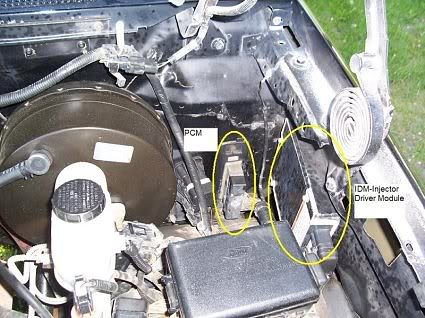 ford 2000 7.3 injector driver module location