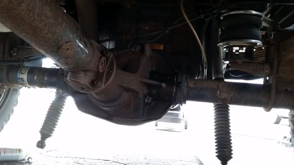 Disconnected shocks from lower mounts.