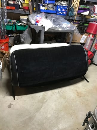 Seat back with cover on.