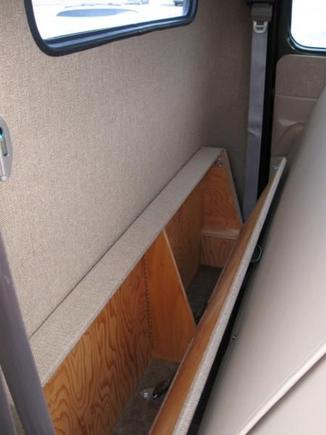 Storage - seat forward and open