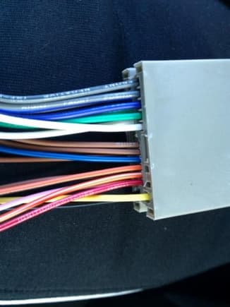 All wires are coded properly on the harness.