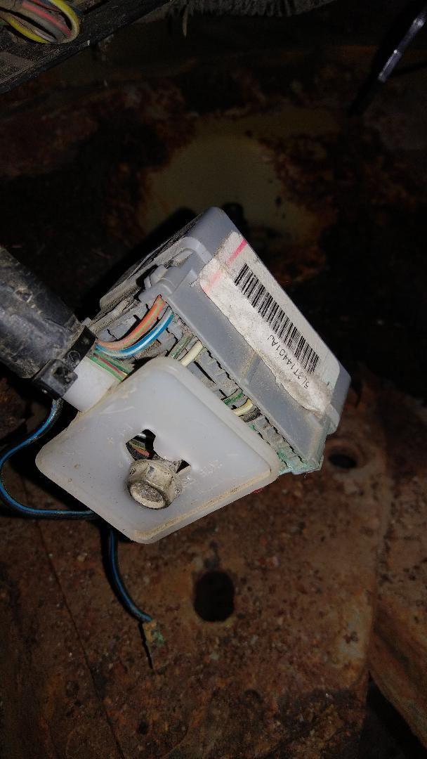 Identify this connector, mounted below parking brake Ford Truck