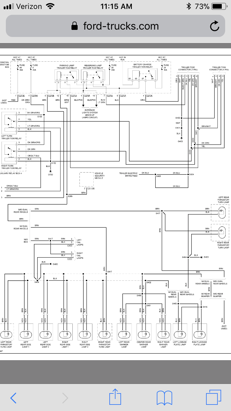 2003 f250 only running light for trailer lights - Ford Truck