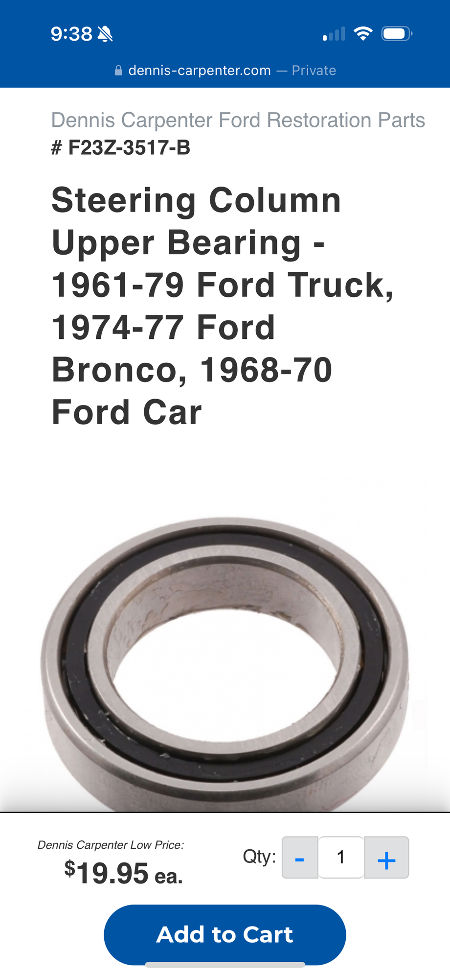 I think this is a replacement for the original style upper bearing? Looks like it would still require the plastic bushing maybe?