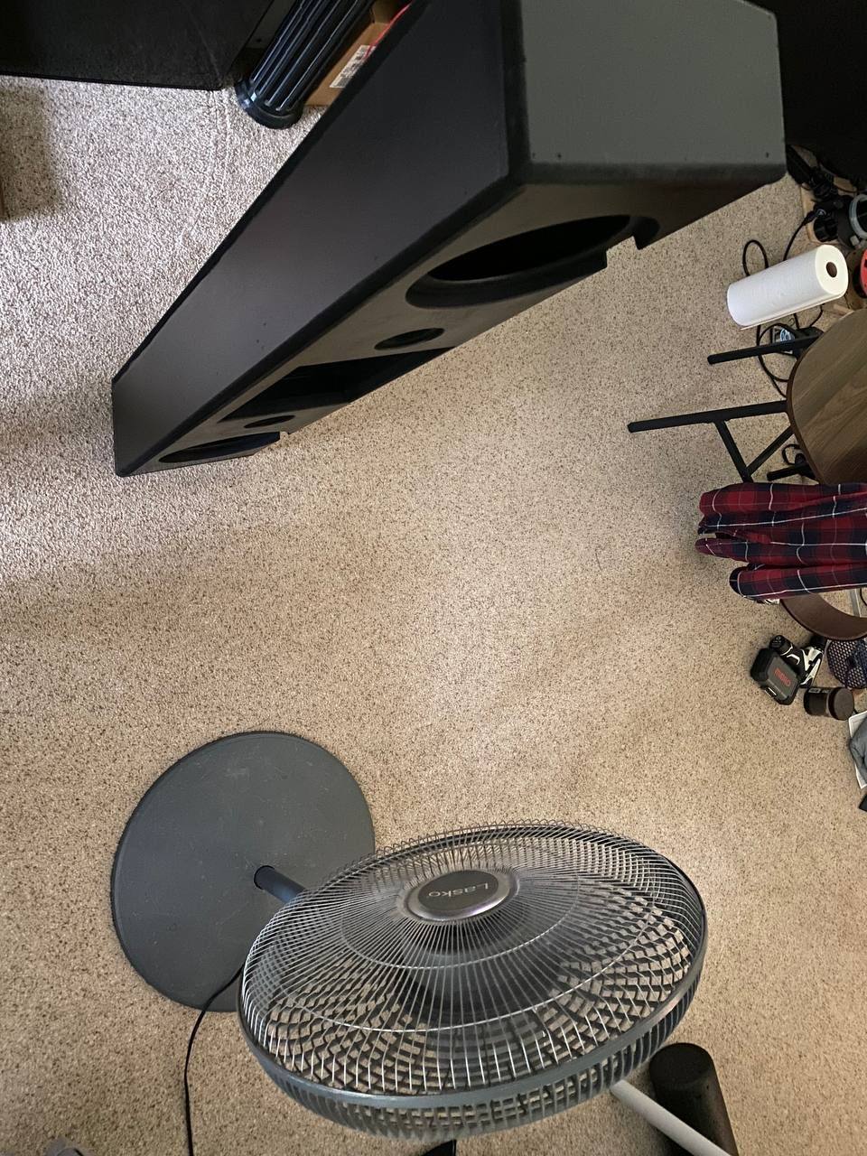 Rain and 55 degrees make finish curing so fun.