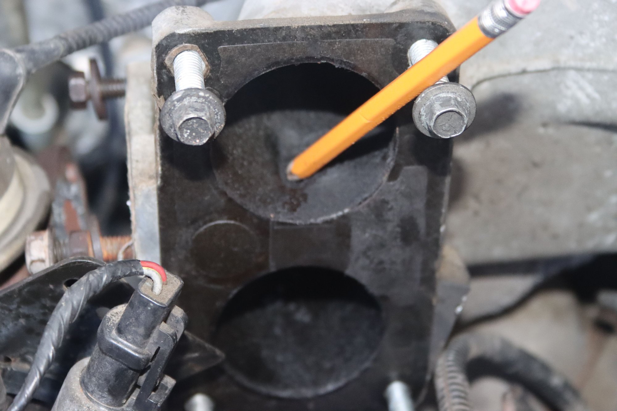 Photo of hole in top portion of plenum