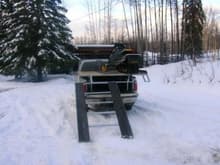 First time loading on the new snowmobile deck
