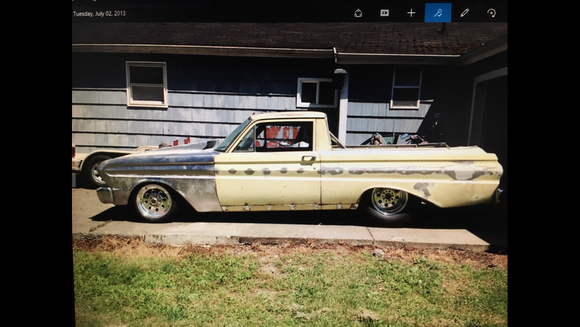 I have owned this 64 ranchero for 25 years, it has a 466cid big block, full tube chassis, strut front, ladder bar rear, 12 drag raidials, spool with 411 gears, 48” wide 9” rear with strange axels.
