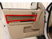 I want to replace the piece of upholstery outlined in red. Possible? Cost estimate?