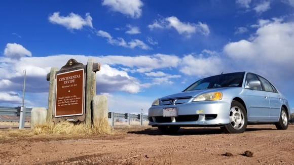 Almost 1,000 miles into a coast to coast to coast trip, on the Continental Divide.