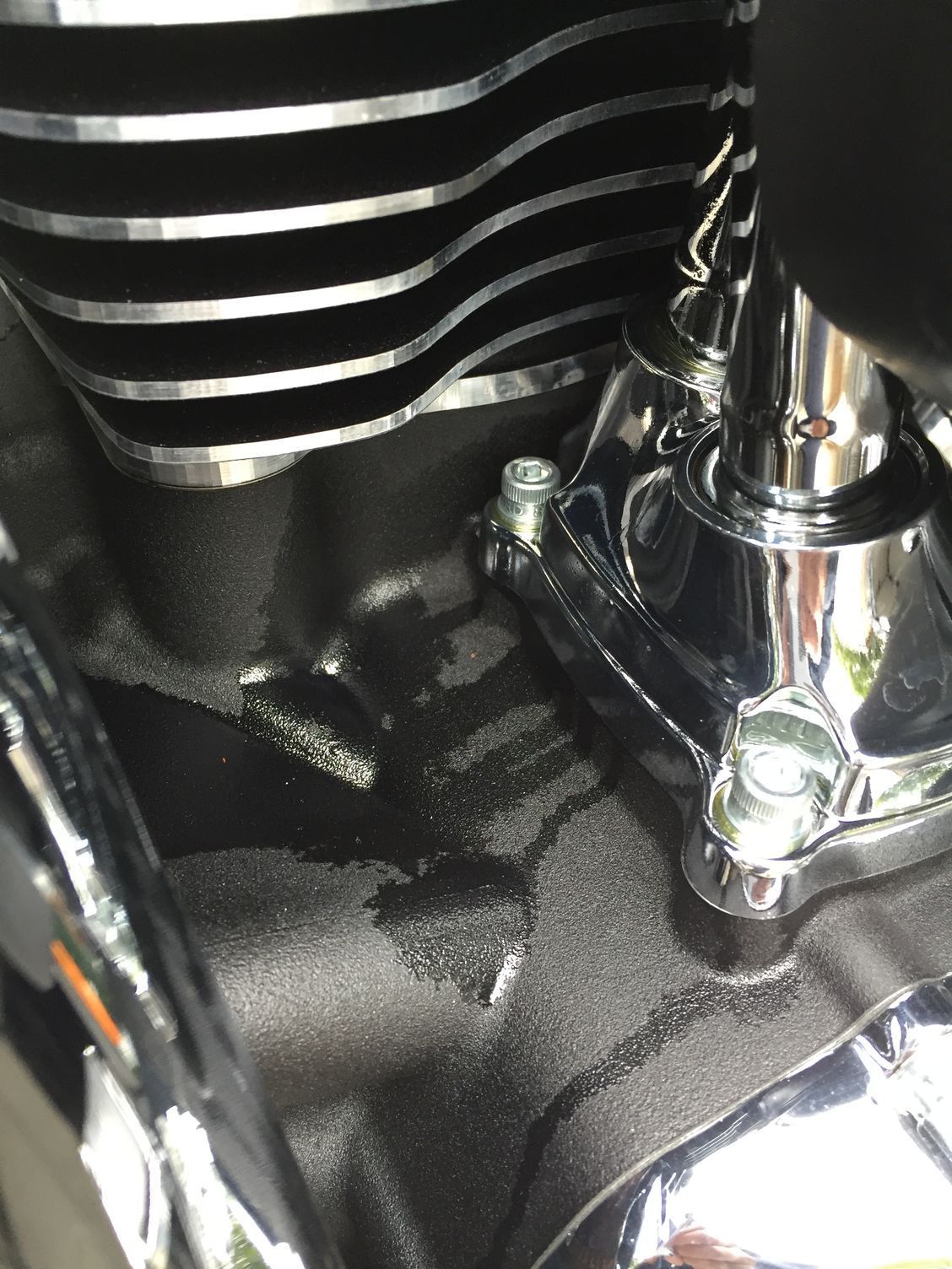 Annoying oil leak since 103 upgrade build Harley Davidson Forums