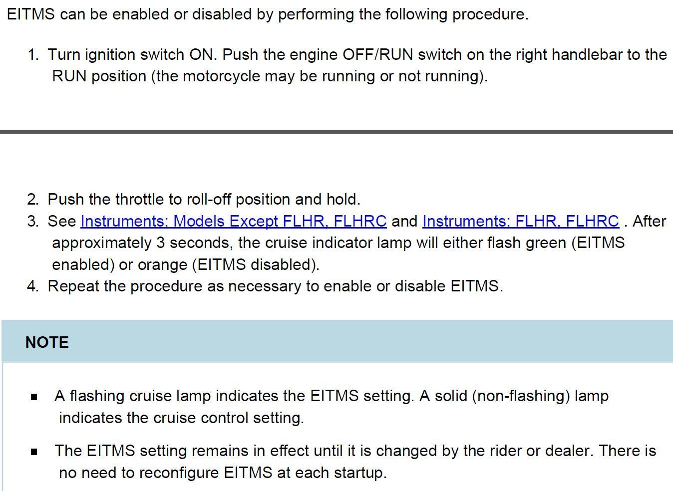 Cruise Control flashing when parking Harley Davidson Forums