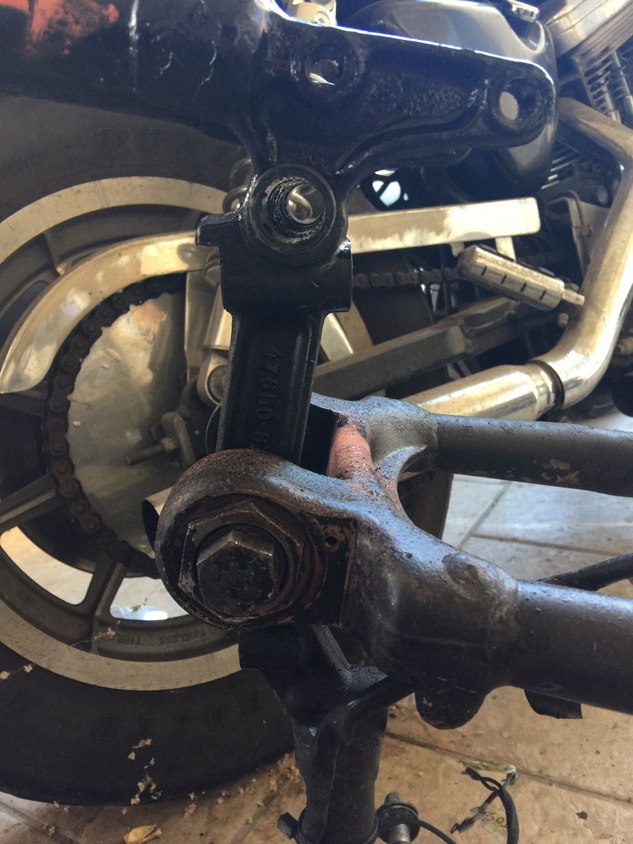 How to remove swing arm/bolt from sportster? Harley Davidson Forums