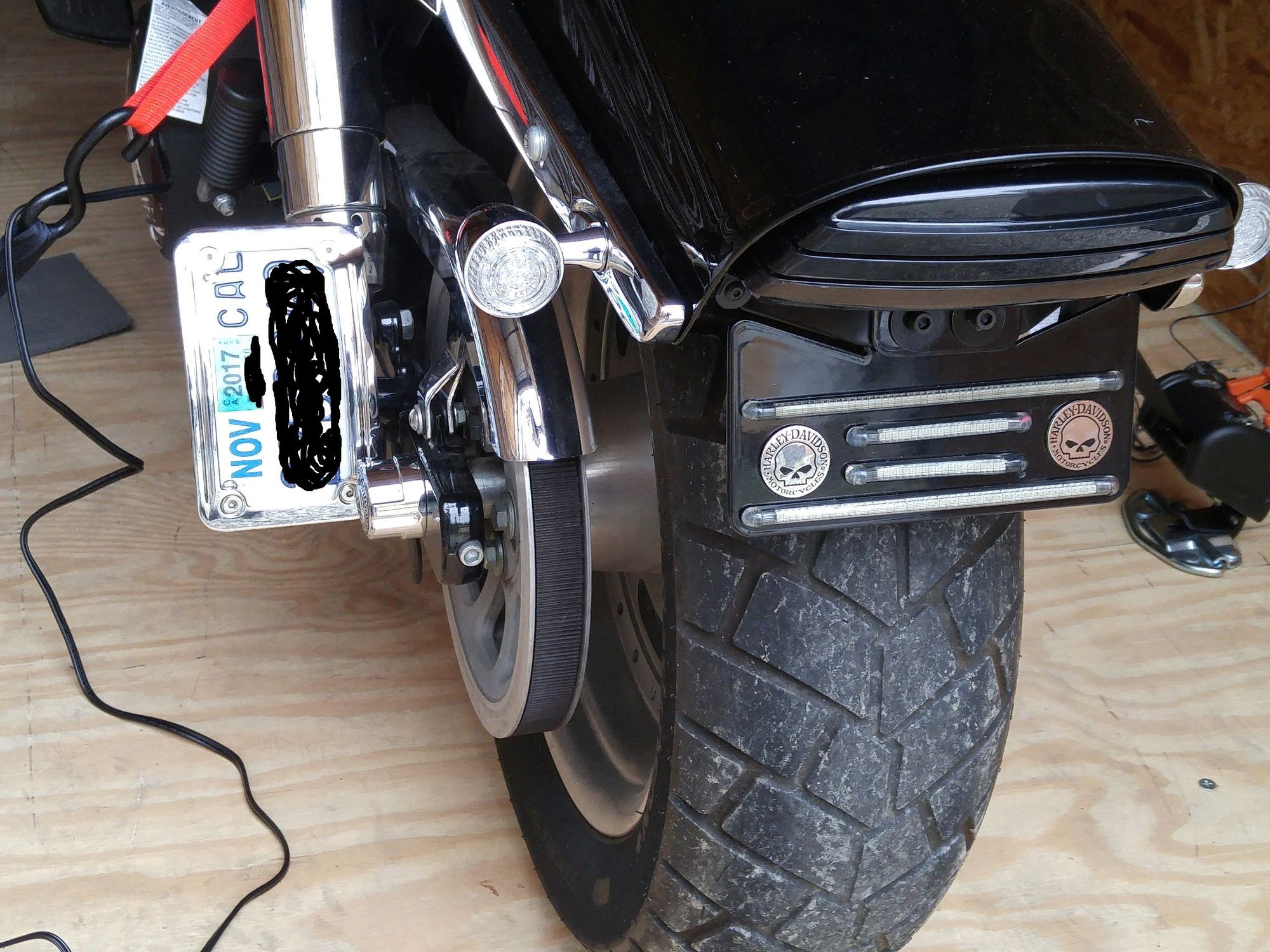 Need ideas for license plate relocation Page 2 Harley Davidson Forums