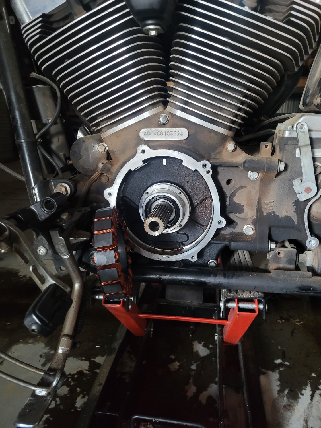 Leaking oil from behind Stator Harley Davidson Forums